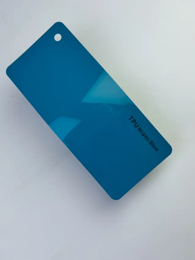 Miami Blue colour PPF swatch