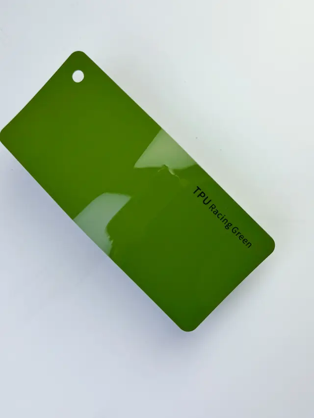 Racing Green colour PPF swatch
