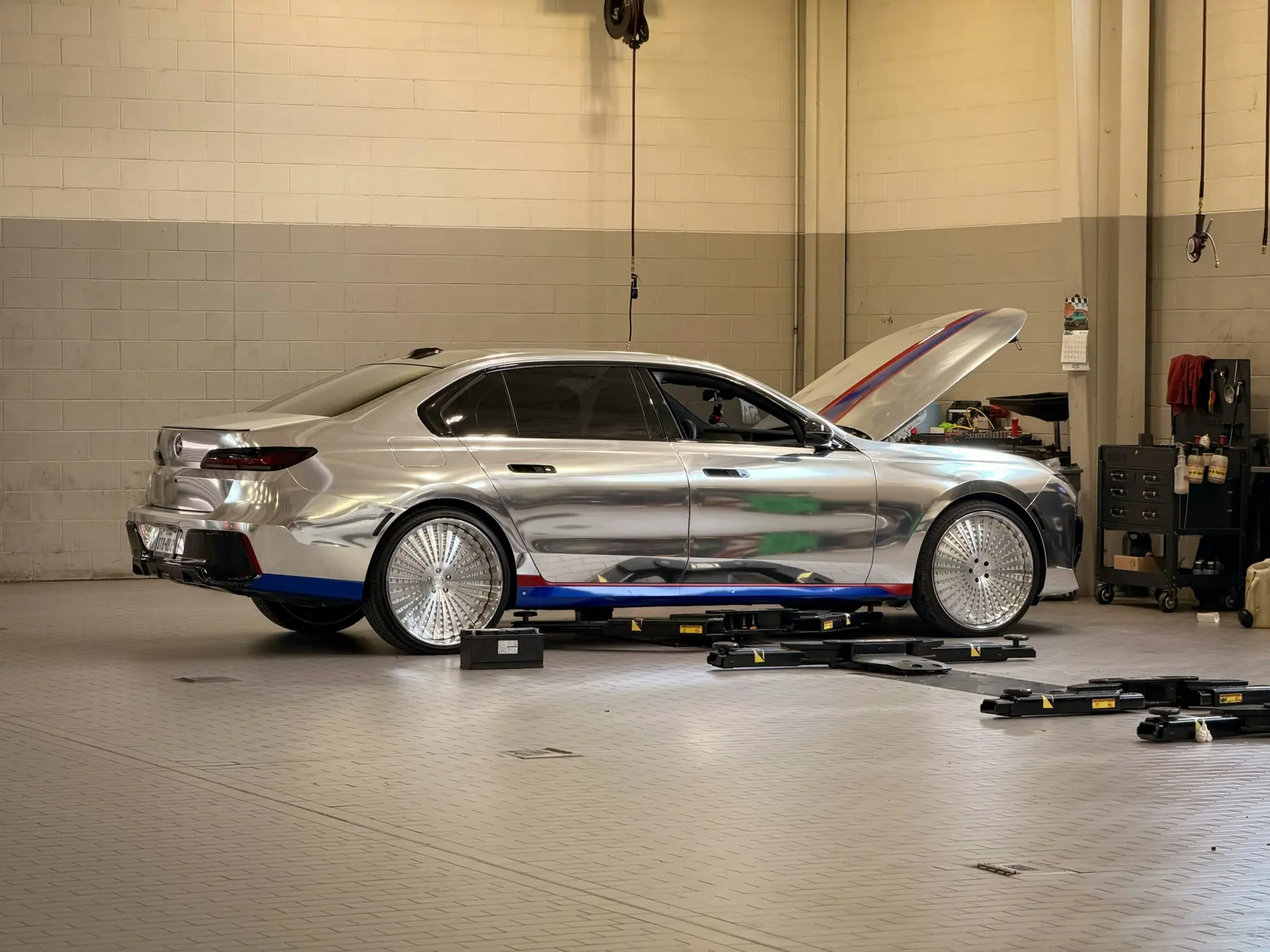 Chrome finish car finish example