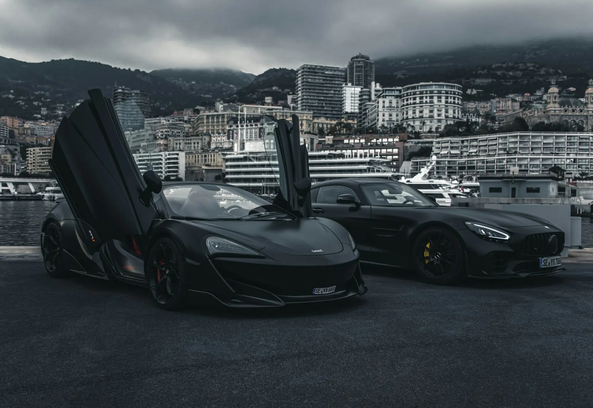 Matte black car finish example